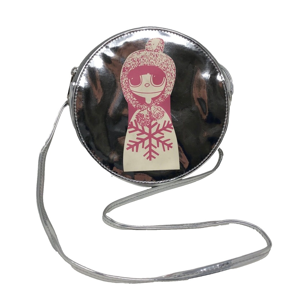 Little Marc Jacobs Circle Purse Crossbody Silver Winter Holiday